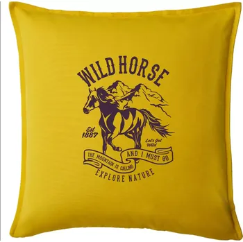 Polštář Wild Horse - Polštář 50x50 - 50x50 - Pouze potah ( Žlutá )