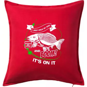 Polštář I Just hold My Rod - Polštář 50x50 - 50x50 - Pouze potah ( Červená )