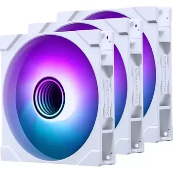 PC ventilátor PHANTEKS M25 Gen2 PWM D-RGB 3ks bílá (PH-F140M25_G2_DWT01_3P)
