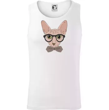 Hipster sphynx - Tílko pánské Core - M ( Bílá )