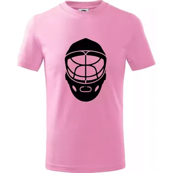 Florbal maska - Tričko dětské bavlněné - 158 cm/12 let ( Růžová )