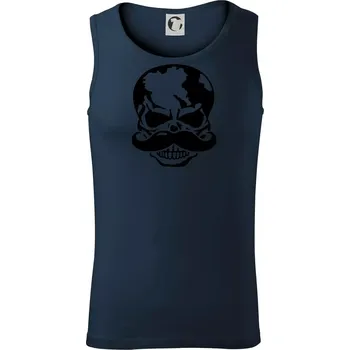 Mustache lebka - Tílko pánské Core - S ( Námořní modrá (velmi tmavá - téměř černá) )