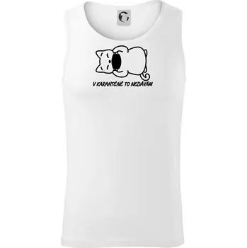 V karanténě to nedávám - Tílko pánské Core - L ( Bílá )