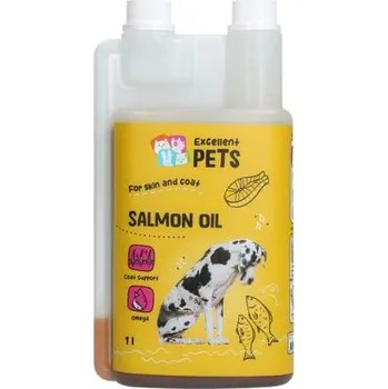 Krmivo pro psa Excellent Pets Lososový olej pro psy 1000 ml – Zdraví, vitalita a lesklá srst v každé kapce