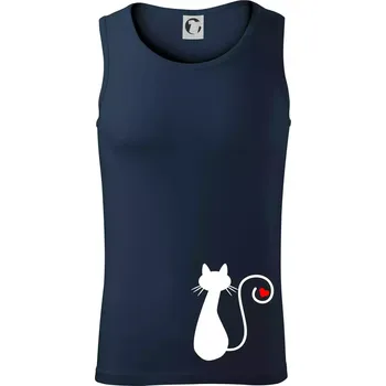 Zamilovaná kočka ocásek - Tílko pánské Core - 2XL ( Námořní modrá (velmi tmavá - téměř černá) )