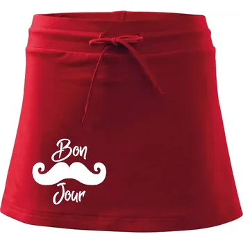 Dámská sukně Mustache Bon Jour - Sportovní sukně - two in one - L ( Červená )