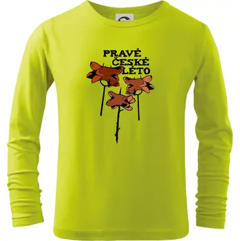 Dětská móda Pravé české léto - Triko dětské Long Sleeve - 134 cm/8 let ( Limetková )