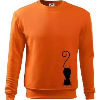 Pánská mikina Zamilovaná kočka ležící - Mikina Essential pánská - XL ( Oranžová )