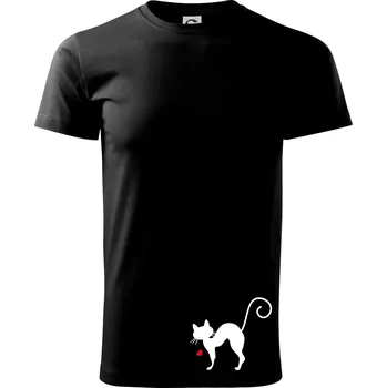 Zamilovaná kočka prohnutá - Triko extra velké (5-8XL) - 6XL ( Černá )