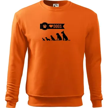 Pánská mikina I love dogs - tlapka - Mikina Essential pánská - M ( Oranžová )
