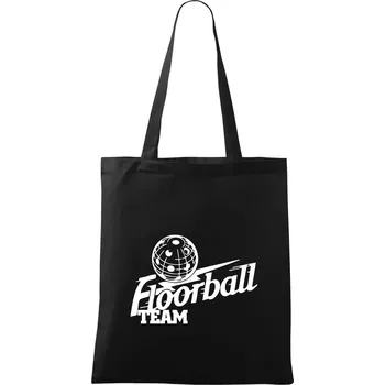 Nákupní taška Florbal team - Taška bavlněná - 42 x 38 cm ( Černá )