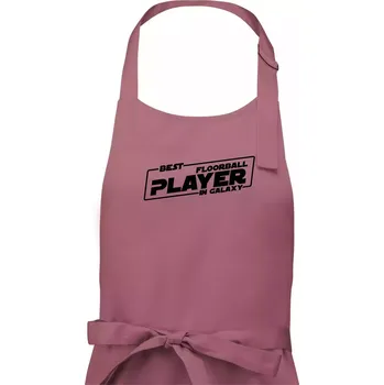 Kuchyňská zástěra Best floorball player in galaxy - Pánská zástěra na vaření - Univerzální velikost ( Starorůžová )