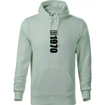 Pánská mikina Limited edition 1970 pruh - Mikina pánská Cape s kapucí - 4XL ( Sage )
