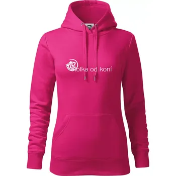 Dámská mikina Holka od koní - Mikina dámská Cape s kapucí - XS ( Purpurová )