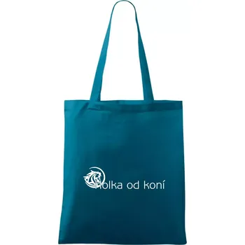 Holka od koní - Taška bavlněná - 42 x 38 cm ( Petrolejová )