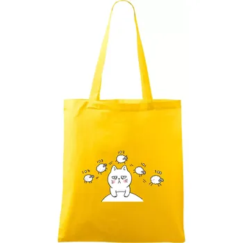 Unavená kočka nemůže spát - Taška bavlněná - 42 x 38 cm ( Žlutá )