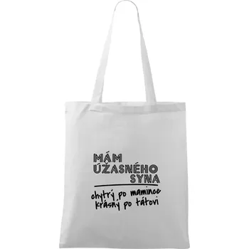 Mám úžasného syna - Taška bavlněná - 42 x 38 cm ( Bílá )