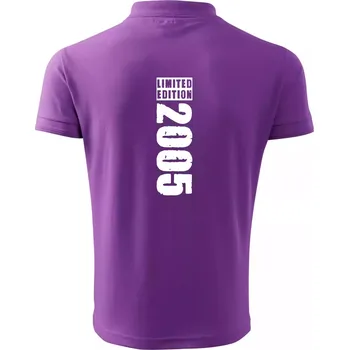 Pánská košile Limited edition 2005 pruh - Polokošile pánská Pique Polo 203 - XL ( Fialová )