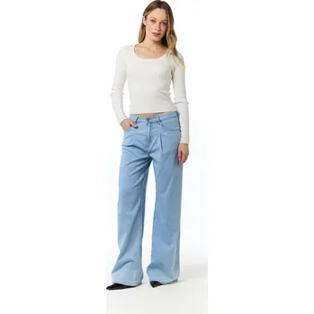 Dámské džíny Kalhoty džínové LARGO 3D-1680 barva: modrá džínová světlá, velikost: L