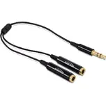 Delock adaptér stereo jack 3.5 mm samec - 2 x stereo jack 3.5 mm samice (65356)