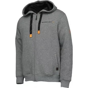 Pánská mikina Savage Gear Mikina Classic Zip Hoodie Grey Melange M (73693)