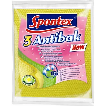 Utěrka Utěrka houbová 3 ks antibakteriální, Antifungi 20,5 xb 17 cm SPONTEX