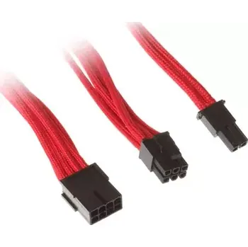 Počítačový zdroj SilverStone Prodlužovací kabel 8-Pin-PCIe na 6+2-Pin-PCIe - 250mm červená (SST-PP07-PCIR)