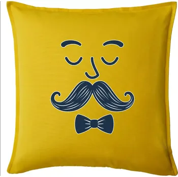 Polštář Švihák s knírkem - Polštář 50x50 - 50x50 - Pouze potah ( Žlutá )