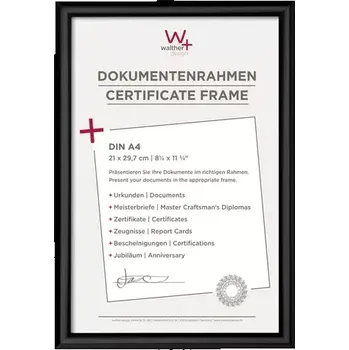 Rám na obraz Walther Trendstyle 21x29.7 Plastový foto rám černá (KP130B)