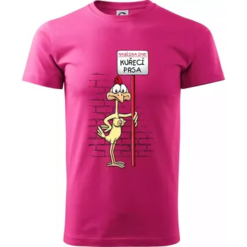 Kuřecí prsa (Hana-creative) - Klasické pánské triko vyšší gramáže - XS ( Purpurová )