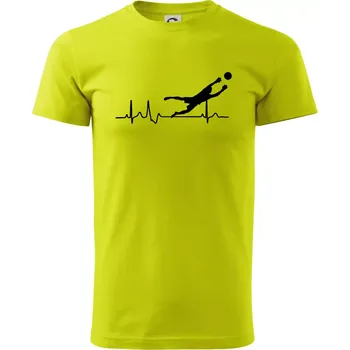 Ekg fotbal brankář - Klasické pánské triko vyšší gramáže - S ( Limetková )