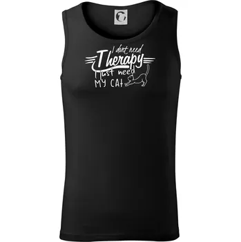 I dont need therapy - i need my cat - Tílko pánské Core - 2XL ( Černá )