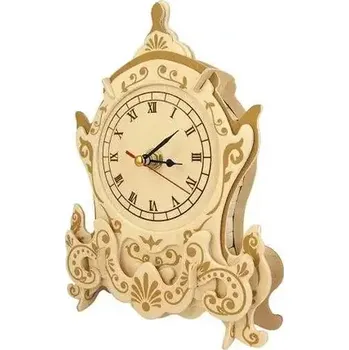 Puzzle Woodcraft Dřevěné 3D puzzle hodiny skřítek (PF006)