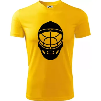 Chlapecké tričko Florbal maska - Dětské triko sportovní (dresovina) - 146 cm/10 let ( Žlutá )
