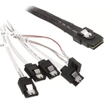 Kabel do PC SilverStone SST-CPS03 kabel SAS mini 36-pin 4x SATA 50cm černá (SST-CPS03)