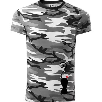 Pánské oblečení Zamilovaná kočka ležící - Army CAMOUFLAGE - XS ( Šedý maskáč )
