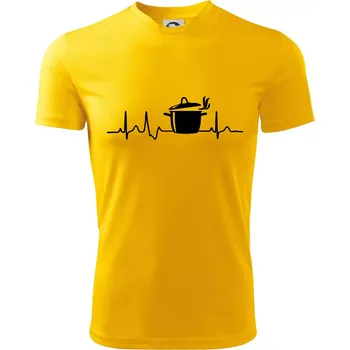 Chlapecké tričko EKG kuchař hrnec - Dětské triko sportovní (dresovina) - 158 cm/12 let ( Žlutá )