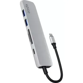 Notebook Epico 6in1 Aluminium Hub 8K s USB-C stříbrná (9915112100067)