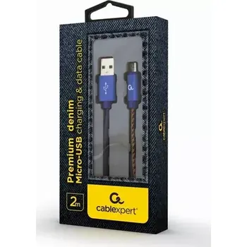 Datový kabel Gembird CC-USB2J-AMMBM-2M-BL Micro USB kabel 2 m modrá (CC-USB2J-AMMBM-2M-BL)