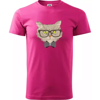 Pánská móda Hipster mourek - Klasické pánské triko vyšší gramáže - XL ( Purpurová )