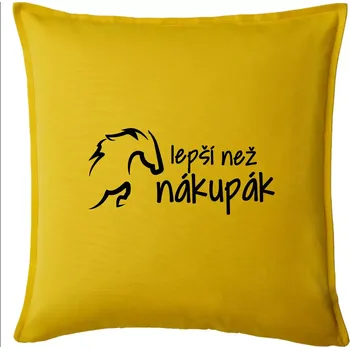 Polštář Lepší než nákupák - Polštář 50x50 - 50x50 - Pouze potah ( Žlutá )