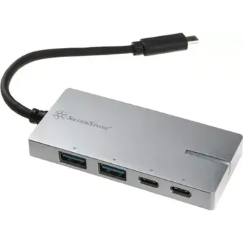USB hub SilverStone EP09C USB 3.1 Type C Adaptér stříbrná (SST-EP09C)
