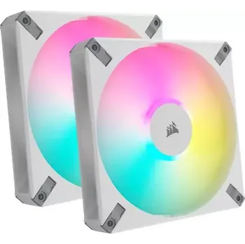 PC ventilátor Corsair AF Elite Series RGB 140mm bílá 2 ks (CO-9050160-WW)