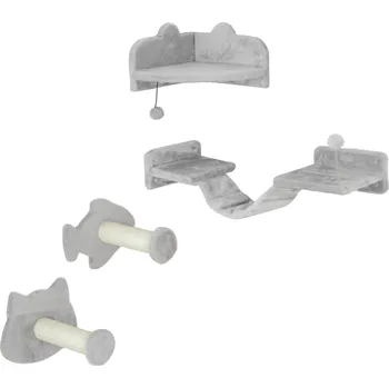 Sada prolézaček pro kočky do 5 kg, 4 díly | světle šedé