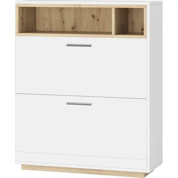 Botník LAMTAR skříňka na boty, dub artisan/bílá