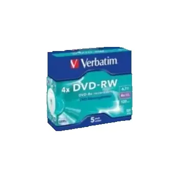 Optické médium 5ks DVD-RW 4,7GB Verbatim 4x