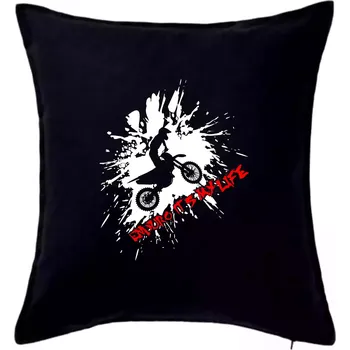 Polštář Enduro its my life - Polštář 50x50 - 50x50 - Pouze potah ( Černá )