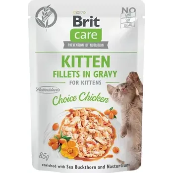 Brit Care Cat Kitten Choice Pouch - Kuřecí řízky v omáčce 85g (8595602565320)