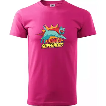 Kočka I am a Superhero - Klasické pánské triko vyšší gramáže - XS ( Purpurová )