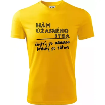 Chlapecké tričko Mám úžasného syna - Dětské triko sportovní (dresovina) - 134 cm/8 let ( Žlutá )